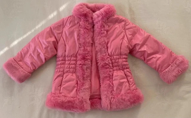 BENETTON piumino giacca giubbotto imbottito inverno fucsia bimba bambina 2 anni