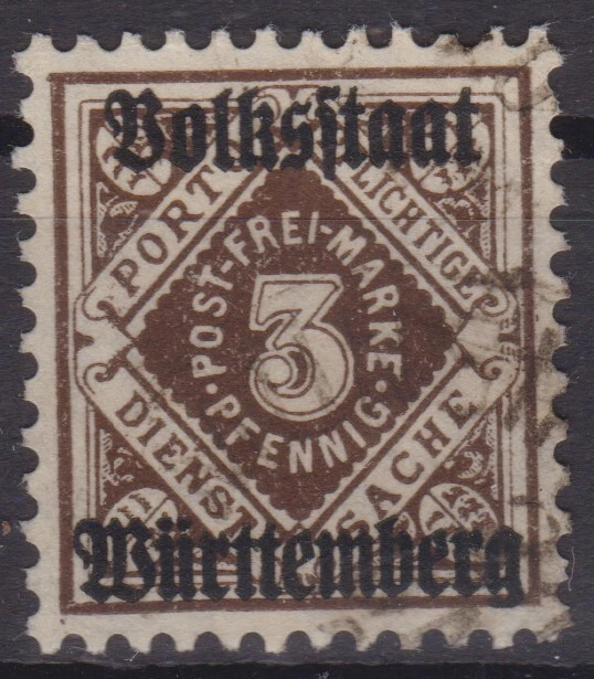 == AD Württemberg Mi. 135 gest., geprüft BPP, Kat. 30€ ==