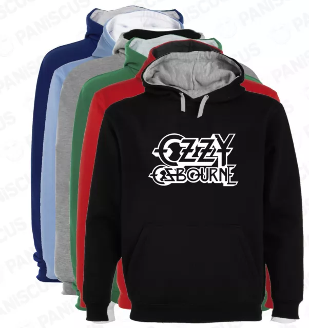 Sudadera Capucha Bicolor Ozzy Osbourne Logo varias tallas y colores