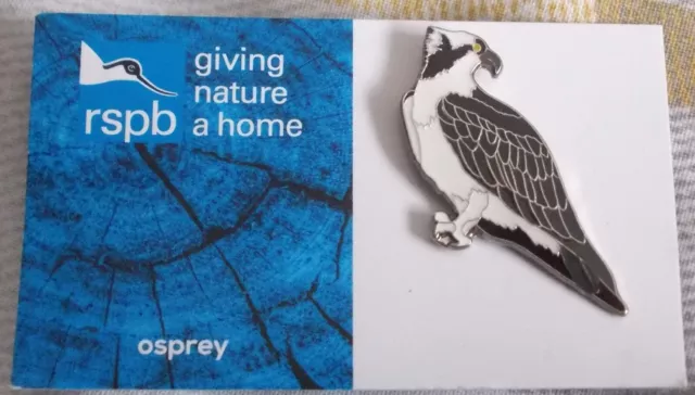 Osprey - Rspb, Giving Nature A Home, Rare Pin/Badge, On Original Backing Card.