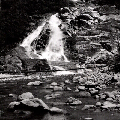 1950s RPPC Granite Falls Waterfall Postcard Indian Arm Provincial Park BC Canada