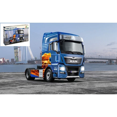 Kit Modello Camion MAN TGX XXL D38 Scala 1:24 Italeri - Da Montare - Foto 9