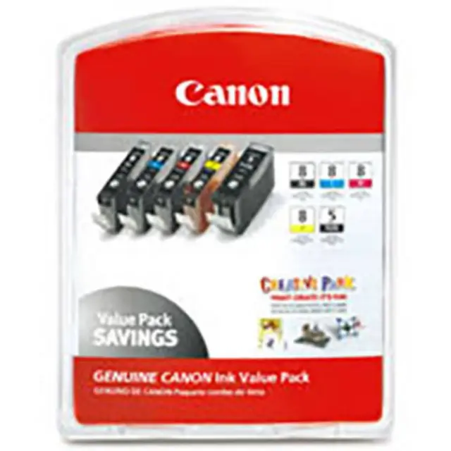 Canon Cartuccia dinchiostro CLI Value Pack 8 Originale Imballo multiplo Nero,