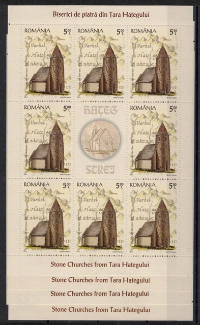 2012 Rumänien, Klb. Serie Steinkirchen, postfrisch/MNH, MiNr. 6659/62, ME 170,-