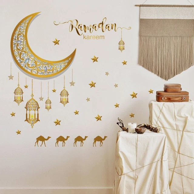Pegatina de pared dormitorio estrella salón decoración para musulmanes islámicos