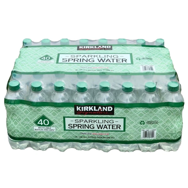 40 KIRKLAND SIGNATURE Sparkling Spring Water 500ml Bottles £16.99