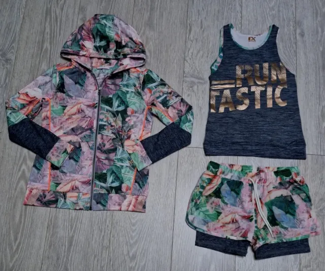 Girls NEXT Sport Matching Set Clothes Bundle Age 9-10 YRS Shorts, Hoodie, Vest