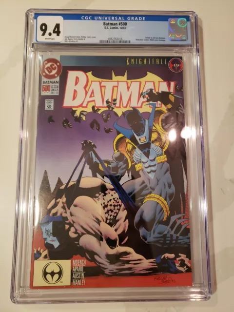 Batman 500 regular edition CGC 9.4, freshly graded DC Comics 1993 Azrael