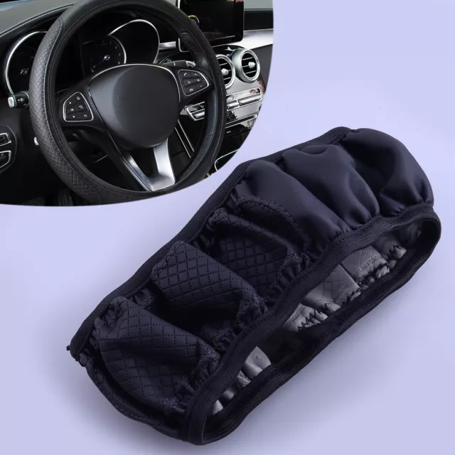 Car Accessories Steering Wheel Cover Black Leather Anti-slip 15" 38cm Universal