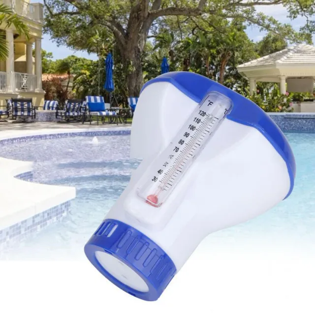 Swimming Pool Floating Chemical  Dispenser with Thermometer Disinfection