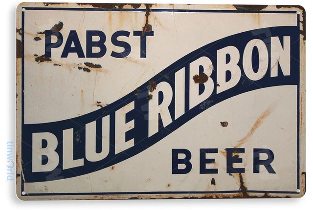 Pabst Blue Ribbon Bigfoot Sasquatch Tin Metal Beer Sign - Man Cave Decor, Breweriana Theme - Made In USA 1 thumbnail image