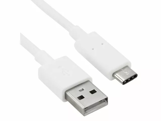 90cm USB Data / Charger Power White Cable Lead for Google Pixelbook Notebook