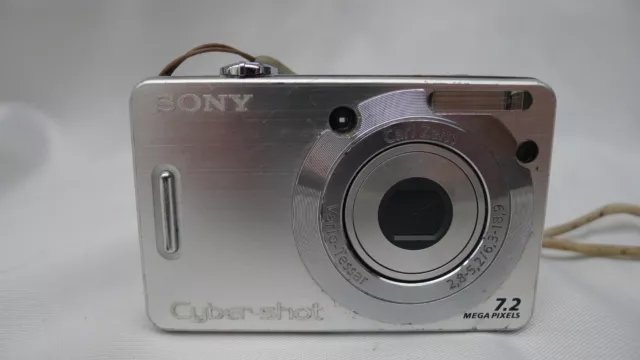 Sony Cyber-shot DSC-W55 Silver 7.2MP Compact Digital Camera with 3x Optical Zoom