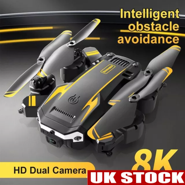 8K HD Drone Dual Camera WIFI FPV Foldable Selfie RC Quadcopter+3 Batteries