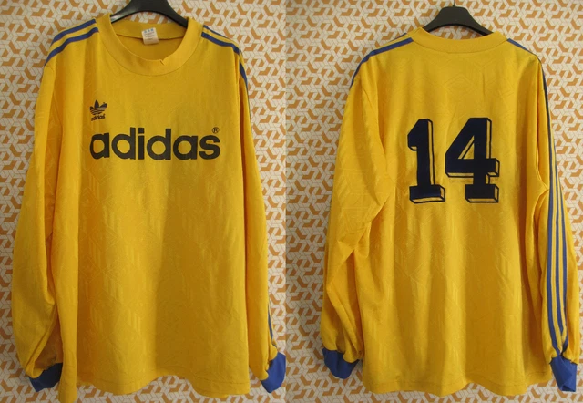 MAILLOT COUPE DE FRANCE porté n°14 jaune SFR ADIDAS MAILLOT COUPE DE FRANCE porté n°14 jaune SFR ADIDAS