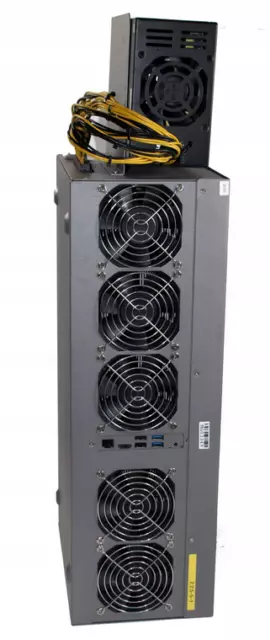 Manli Krypto Mining PC RIG 9x GPU P106-090 , 1600W, ETH/ETC: 200MH/s @ 800W 2