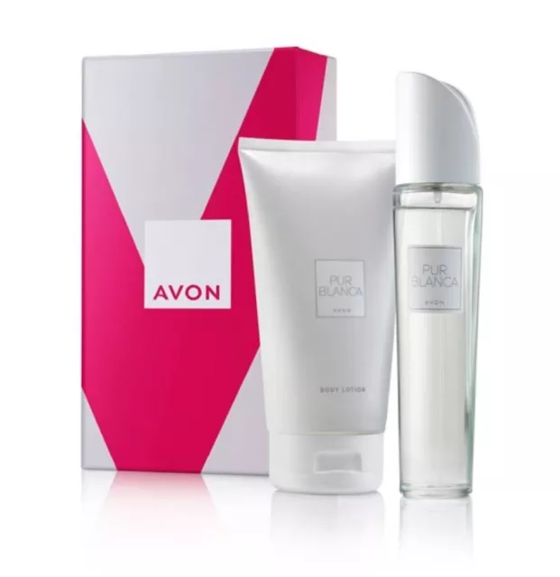 Avon Set regalo Pur Blanca Eau De Toilette Lozione Corpo Profumo Fonna