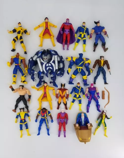 Marvel Universe 90’s X-MEN lot of 19 figures Wolverine Professor Toy Biz Marvel