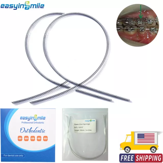 Easyinsmile Dental Orthodontic Niti Open Coil Springs 180mm 0.010/0.012 2PC/Pack