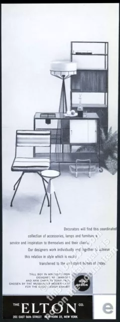 1953 Arthur Umanoff wrought iron tall boy Tony Paul chair photo Elton vintage ad