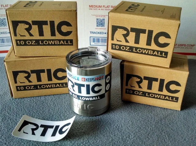 Lot Of 4 NEW RTIC 10 oz. Lowball Stainless Steel Hot Cold Double Wall Tumbler