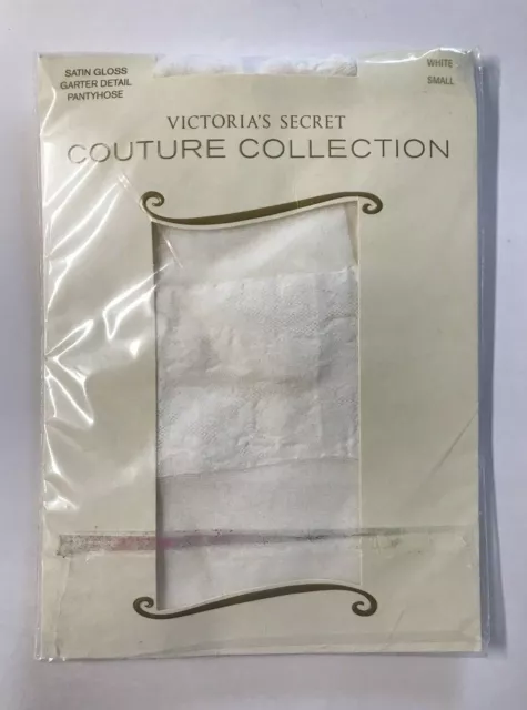 VINTAGE VICTORIA'S SECRET Couture Collection Small White Faux Garter ...