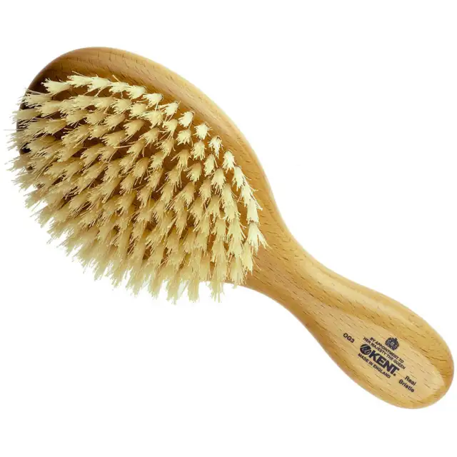 Mens Finest White Boar Bristle Oval Hair Brush