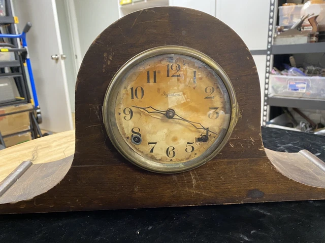 Antique Ingraham Mantle Clock, Untested For Parts or Repair.