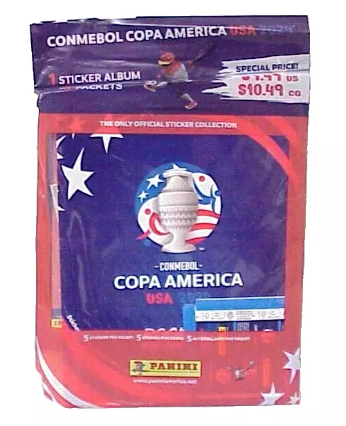 CONMEBOL COPA AMERICA Usa 2024 Panini 1 Sticker Album + 5 Packets New