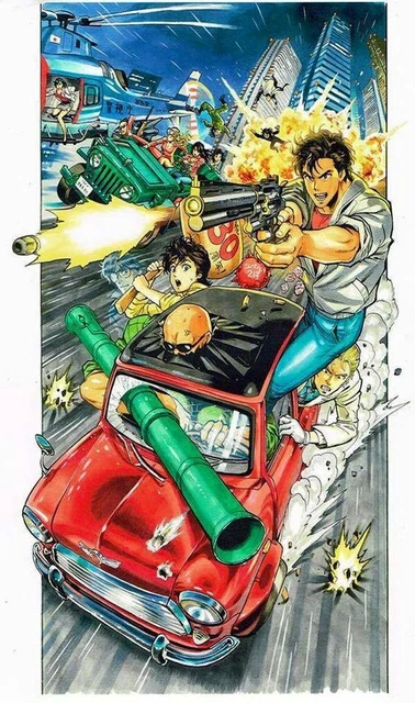 Tableau Sur Toile Nicky Larson (City Hunter) - Format 50x70 Cm - Décoration Murale Manga/anime - Neuf