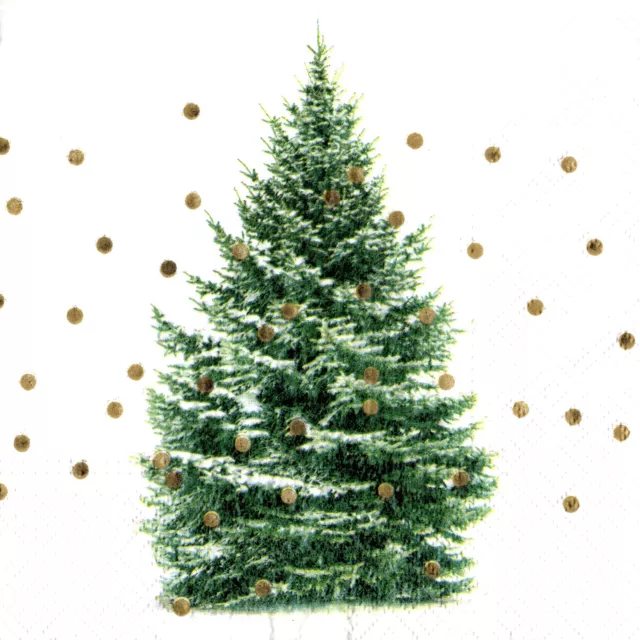Serviettes en papier Noël le grand sapin. Paper napkins Christmas tree fir tree