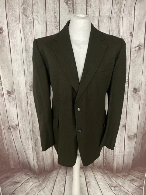 Blazer John Collier Design Circle Tweed Jacket 40"" 42"" Vintage Retro Lana Verde