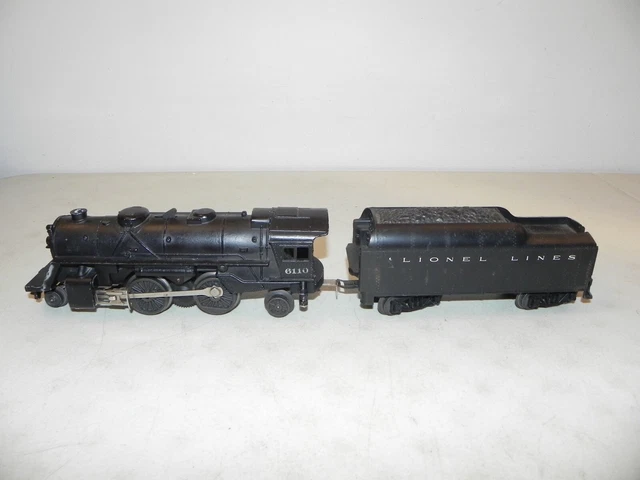 Lionel Postwar O Ga #6110 Steam Locomotive & Tender RUNS, SMOKES