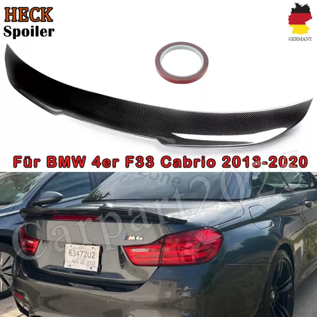 Carbon Look Spoiler Heckspoiler Spoilerlippe für BMW 4er F33 M4 F83 PSM Style