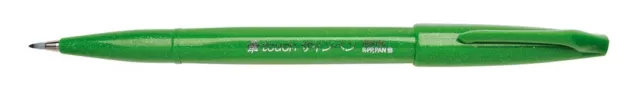 Pentel SES15C-D felt-tip pen with flexible brush-like tip green