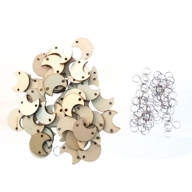 100pcs Wood Discs Scrapbooking Wood Pieces Diy Wooden Calendar