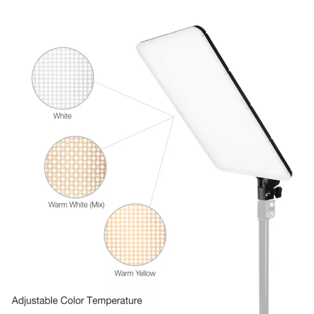 LS 2PC Dimmable Dual-Color Temperature Photo Light Panel 10" x 14" Photo Studio