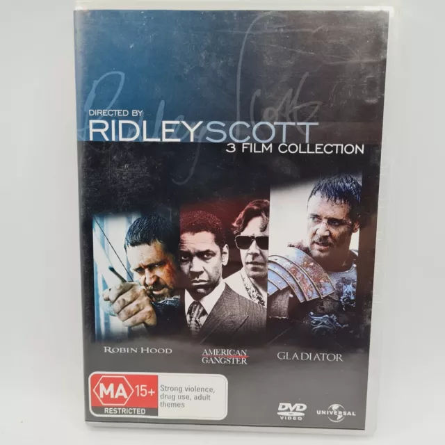 Robin Hood / Gladiator / American Gangster  Movie Region 4 Russell Crowe DVD