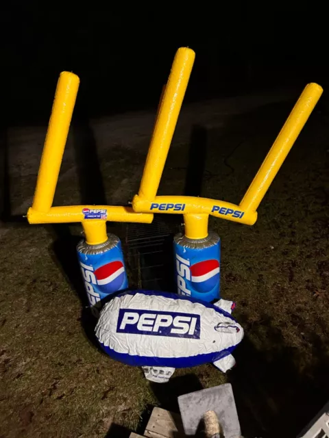 SUPER RARE VINTAGE Pepsi Inflatable NFL Football Goalposts, Field Blue ...