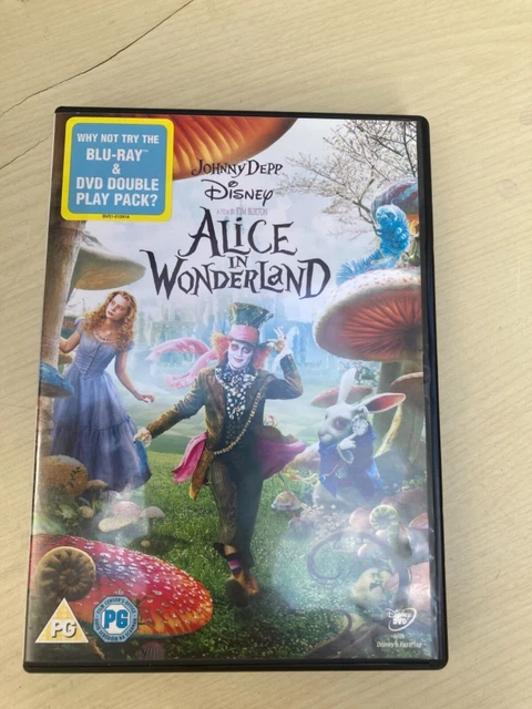 DISNEY ALICE IN Wonderland Dvd - Johnny Depp - Pg - 2010 (Hardly Used ...