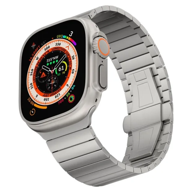 Apple Watch Ultra Titanium Band - 49mm Grade 2 Titanium Metal Bracelet with DLC