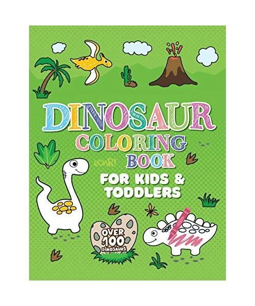 DINOSAUR COLORING BOOK Giant Dino Coloring Book for Kids Ages 24