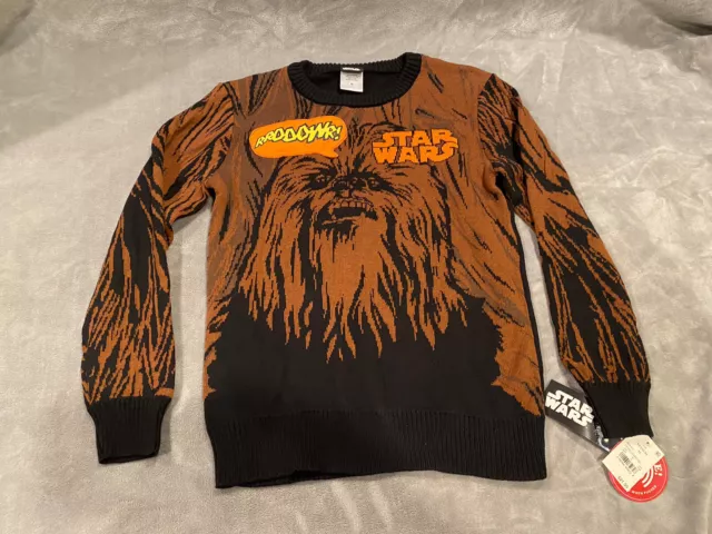 Star Wars Chewbacca Wookie Sweater Youth Size M New With Tags Brown