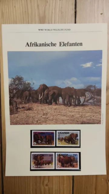 1991 Uganda  WWF  "Der Afrikanische Elefant"  komplettes Kapitel