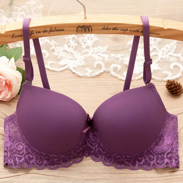 SEXY WOMENS LACE Push Up Bra Wireless Padded Lingerie Underwear 30-36 AA A  B Cup £5.98 - PicClick UK