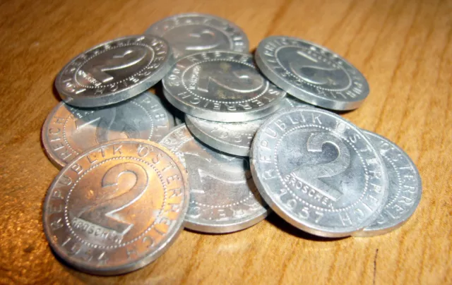 1950 to 1966 Austria 2 Groschen Coin Your choice of 4 from list below