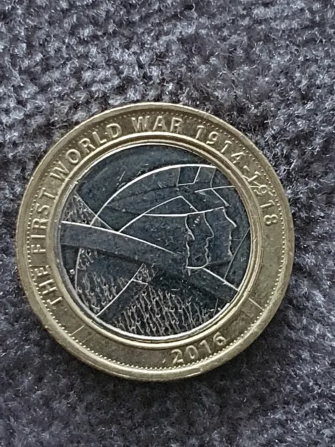 WW1 Pals Battalion 2016 £2 Two Pound coin Circulated Used The First World War