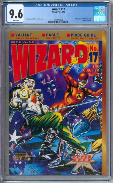 Wizard Magazine 17 CGC Graded 9.6 NM+ Valiant Bloodshot 1993