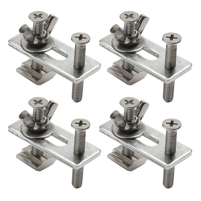 4Pcs T-Track  Hold Down Clamp Kit with Iron Machine Engraving Machine PlateD2