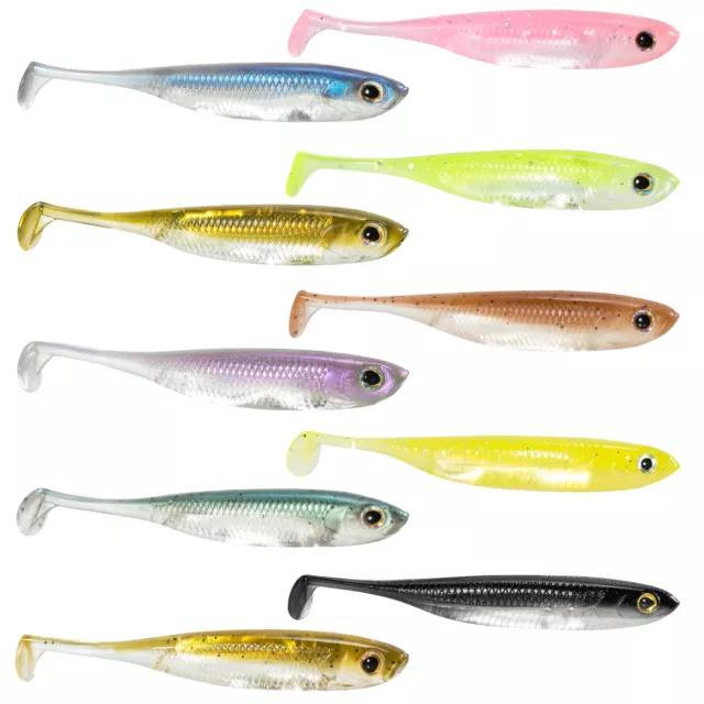 6pcs Yoshikawa Soft Plastic Lures Minnow LRF Jig Drop Shot 7cm 8cm Perch Bass